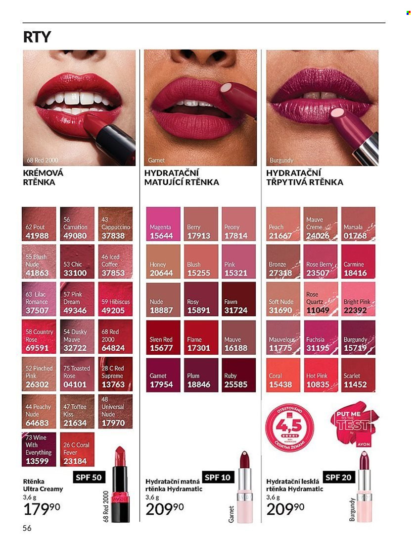 Leták AVON - 1.8.2025 - 31.8.2025. Strana 56