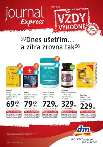 Leták dm drogerie - 1.8.2025 - 31.8.2025.