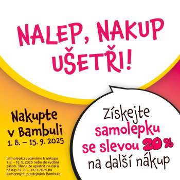Leták Bambule - 1.8.2025 - 15.9.2025.