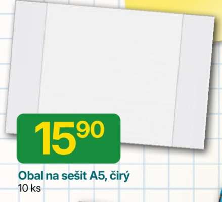 Obal na sešit A5, čirý