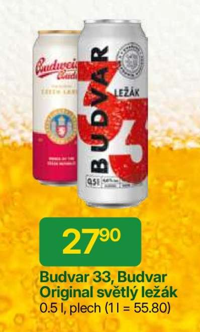 Budvar 33, Budvar Original světlý ležák