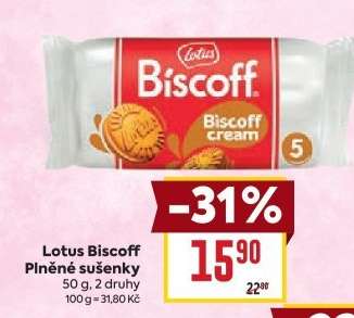 Lotus Biscoff Plněné sušenky