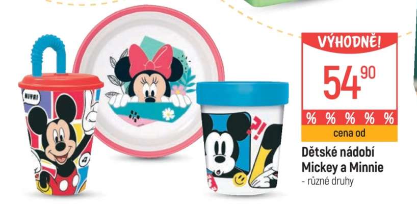 Dětské nádobí Mickey a Minnie