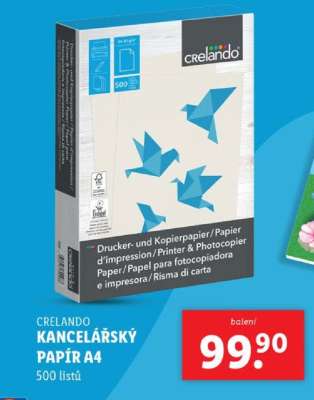 CRELANDO KANCELÁŘSKÝ PAPÍR A4