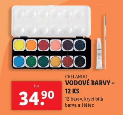 CRELANDO VODOVÉ BARVY – 12 KS
