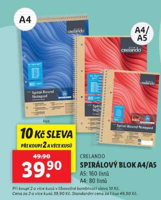 CRELANDO SPIRÁLOVÝ BLOK A4/A5