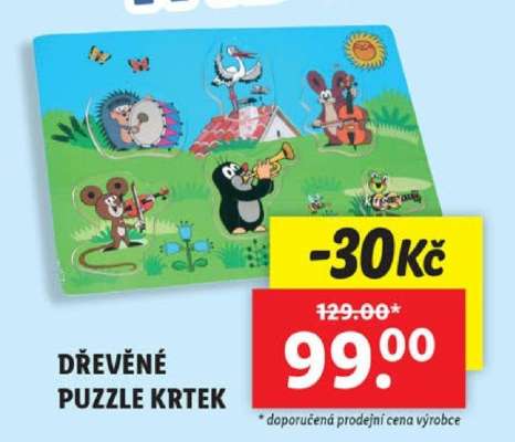DŘEVĚNÉ PUZZLE KRTEK
