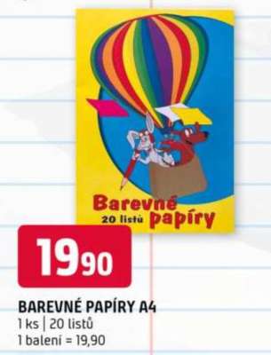 Barevné papíry A4