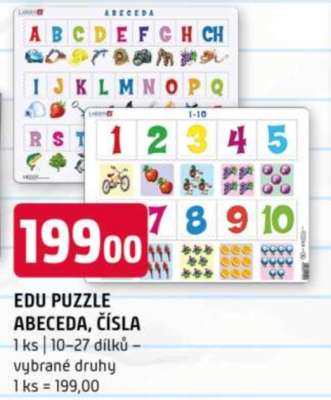 EDU PUZZLE ABECEDA, ČÍSLA