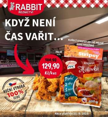 Leták RABBIT řeznictví - 8.8.2025 - 31.8.2025.