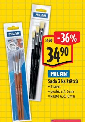 Milan Sada 3 ks štětců