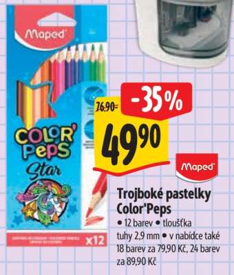Trojboké pastelky Color’ Peps