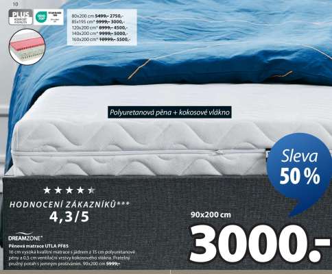 DREAMZONE Pěnová matrace PLUS F85
