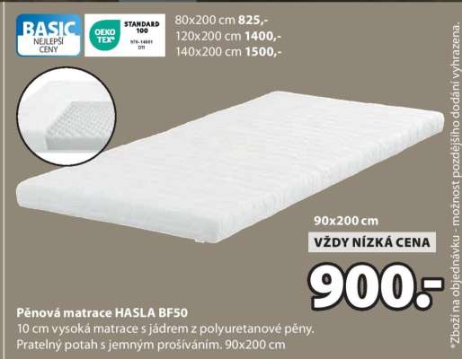 Pěnová matrace HASLA BF50