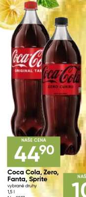 COCA COLA ZERO, FANTA, SPRITE