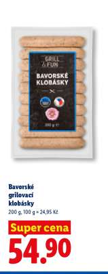 Bavorské grilovací klobásky
