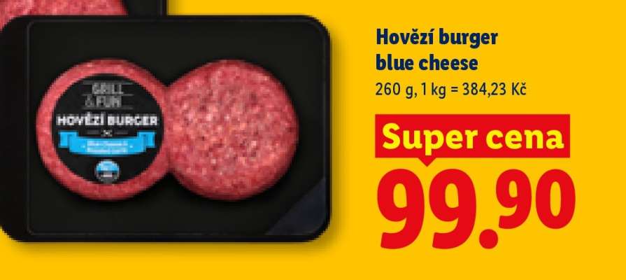 Hovězí burger blue cheese