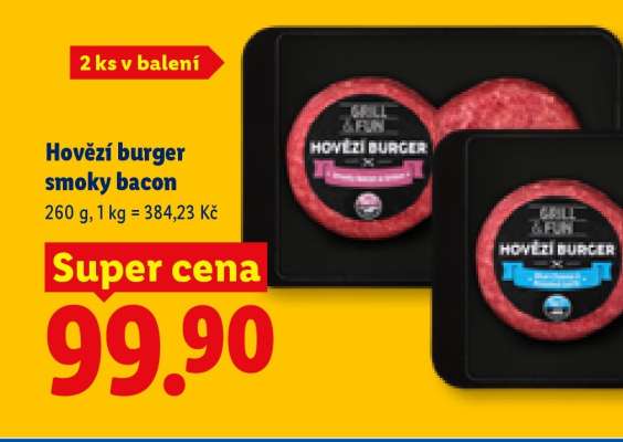 Hovězí burger smoky bacon