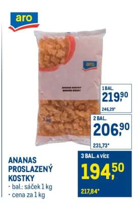 ANANAS PROSLAZENÝ KOSTKY