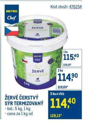 ŽERVÉ ČERSTVÝ SÝR TERMIZOVANÝ