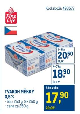 TVAROH MĚKKÝ 0,5%