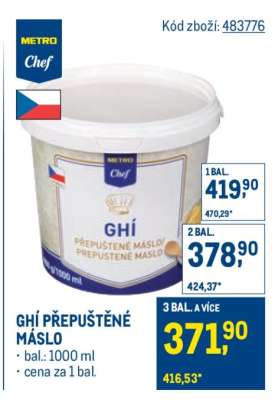 Ghí přepuštěné máslo