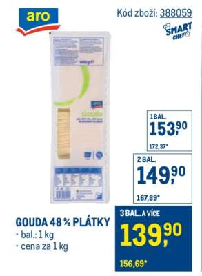Gouda 48% plátky