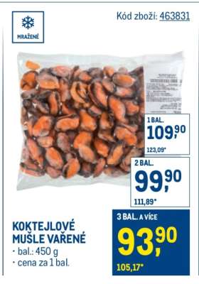 KOKTEJLOVÉ MUŠLE VAŘENÉ