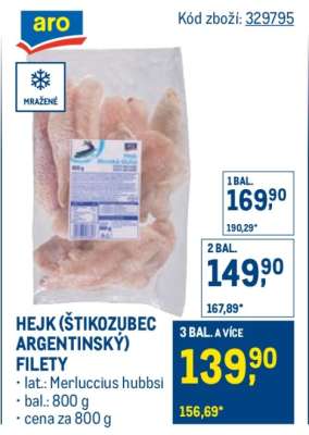 Hejk (Štikozubec argentinský), filety