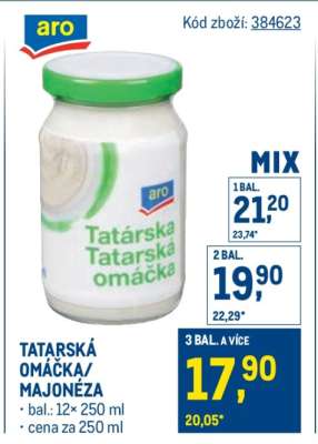 Tatarská omáčka, Majonéza