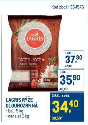 Lagris rýže dlouhozrnná