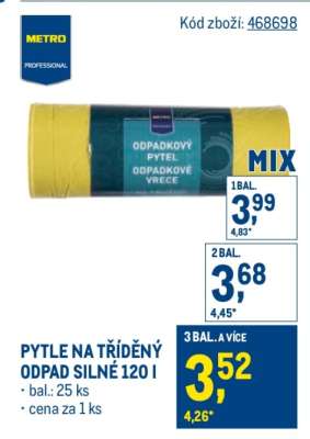 PYTLE NA TŘÍDĚNÝ ODPAD SILNÉ 120 l