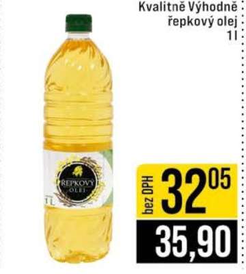 Kvalitně Výhodně řepkový olej