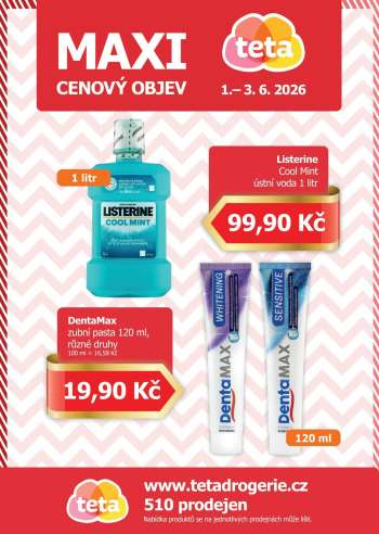 Leták Teta drogerie - 1.6.2026 - 3.6.2026.