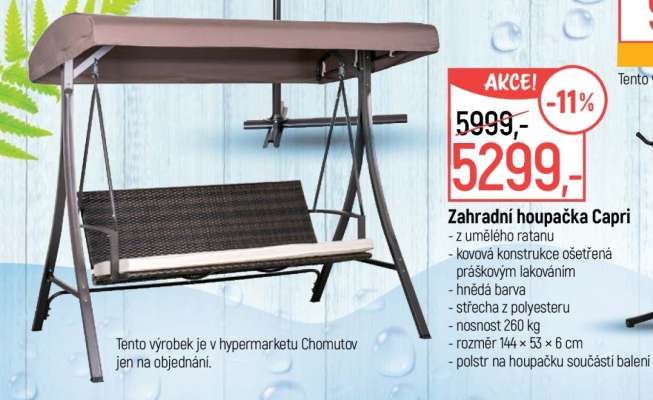 Zahradní houpačka Capri