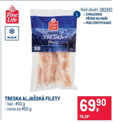 Treska aljašská filety