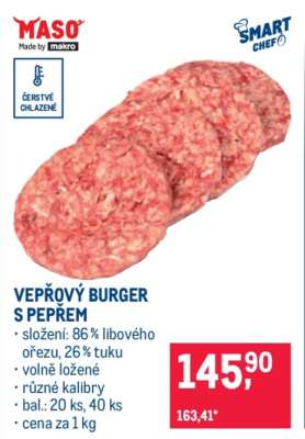 VEPŘOVÝ BURGER S PEPŘEM