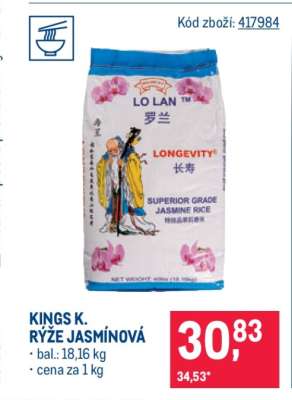 KINGS K. RÝŽE JASMÍNOVÁ