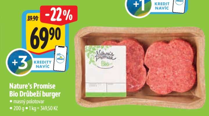 Nature's Promise Bio Drůbeží burger