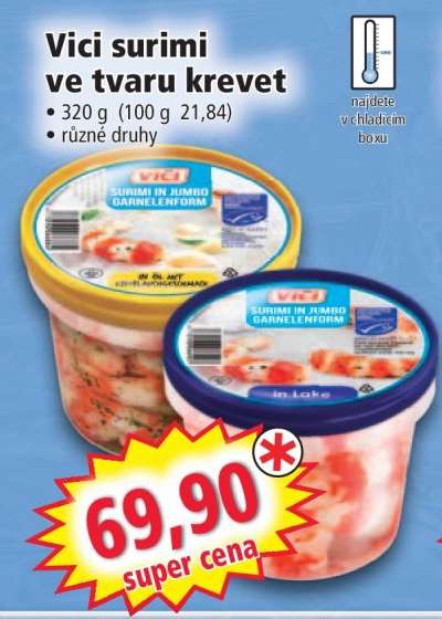 Vici surimi ve tvaru krevet
