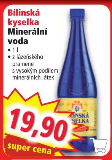 Bílinská kyselka Minerální voda