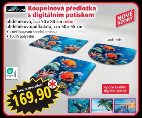 Koupelnová předložka s digitálním potiskem