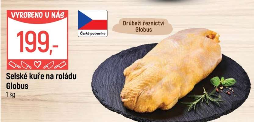 Selské kuře na roládu Globus