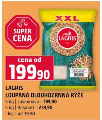 LAGRIS LOUPANÁ DLOUHOZRNNÁ RÝŽE