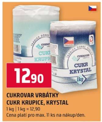 CUKROVAR VRBÁTKY CUKR KRUPICE, KRYSTAL