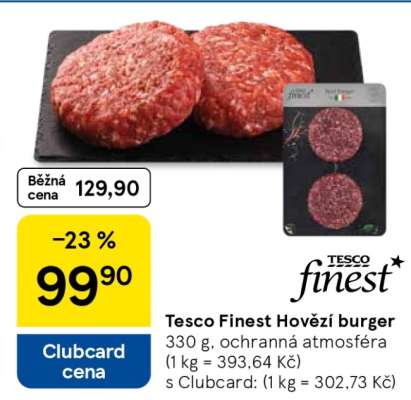Tesco Finest Hovězí burger