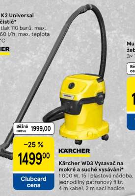 Kärcher WD3 Vysavač na mokré a suché vysávání