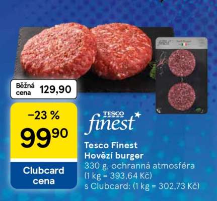 Tesco Finest Hovězí burger