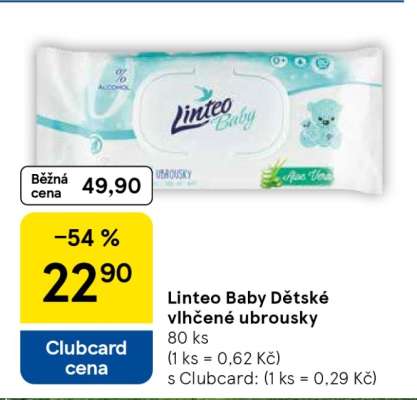 Linteo Baby dětské vlhčené ubrousky