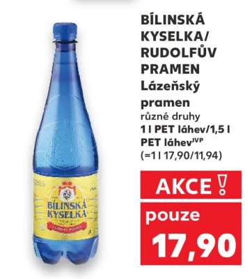 BÍLINSKÁ KYSELKA / RUDOLFŮV PRAMEN Lázeňský pramen